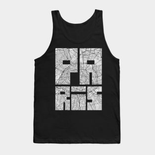 Paris, France City Map Typography - Light Tank Top